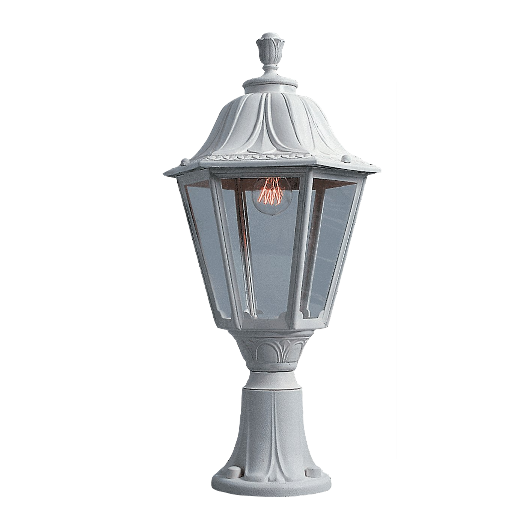 FUMAGALLI - LOT/NOEMI Outdoor Post Light with Clear Diffuser (White)